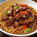 Beef Stir Fry with Noodles and Sticky Sauce Recipe