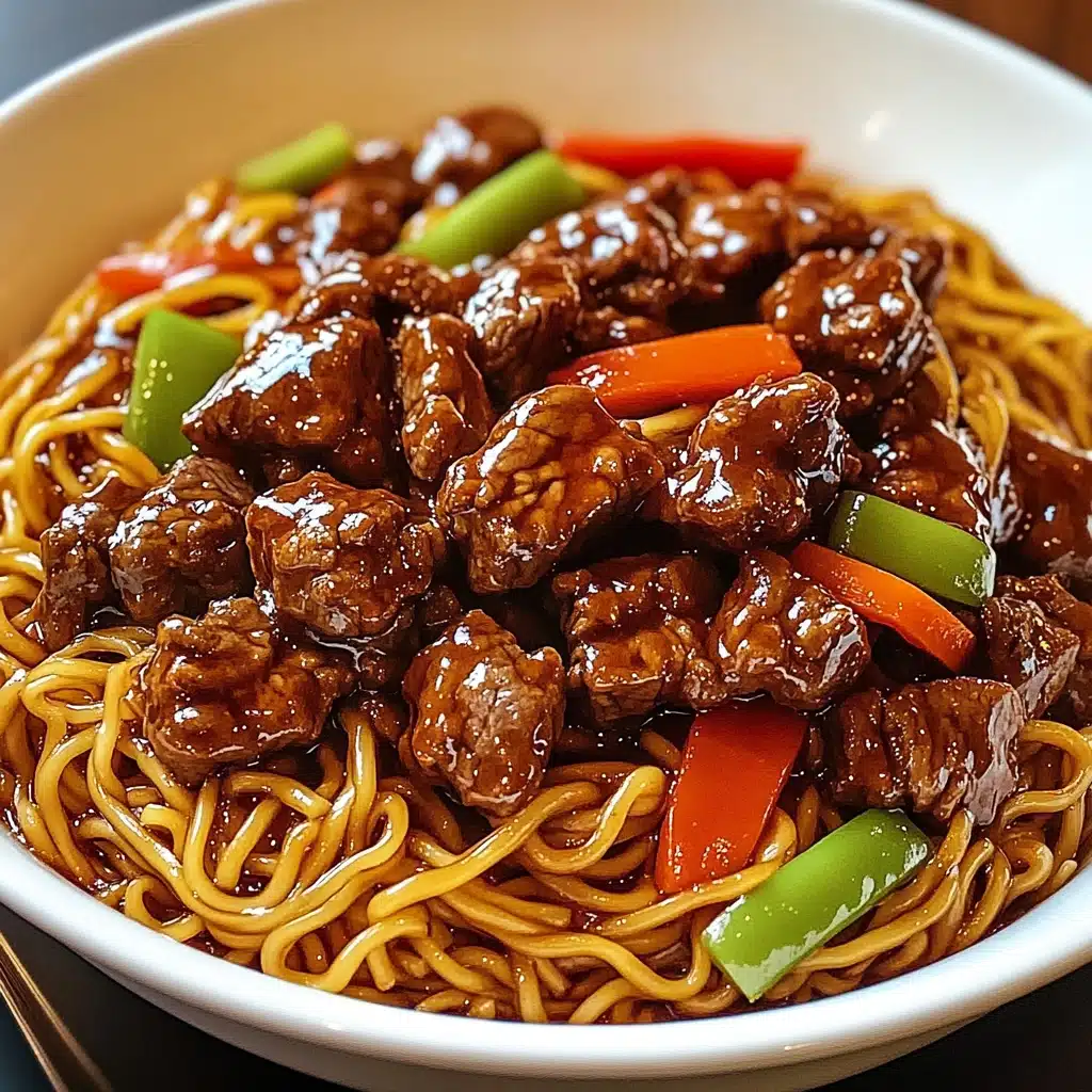 Beef Stir Fry with Noodles and Sticky Sauce Recipe