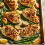 Parmesan Crusted Chicken Sheet Pan Dinner