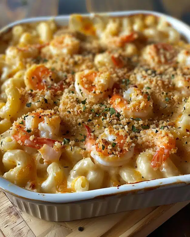 Seafood Mac & Cheese Bake