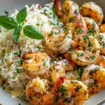 Creamy Garlic Butter Shrimp Bowl with Herb Rice