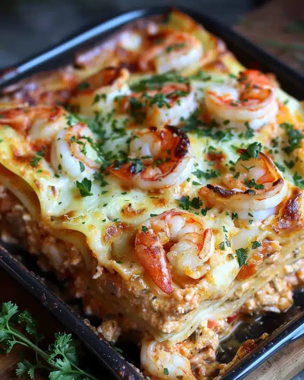 Seafood Lasagna with Shrimp and Crab