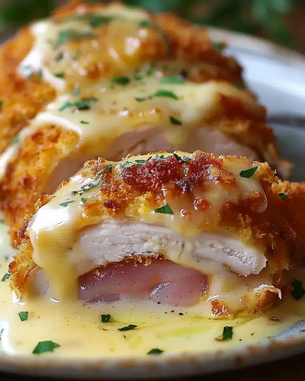 Crispy Creamy Chicken Cordon Bleu