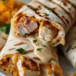 Cheesy Garlic Chicken Wraps