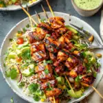 BBQ Chicken Skewer Salad