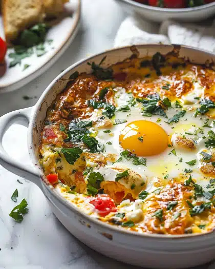 Baked Feta Eggs