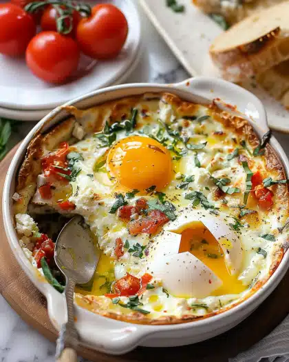 Baked Feta Eggs