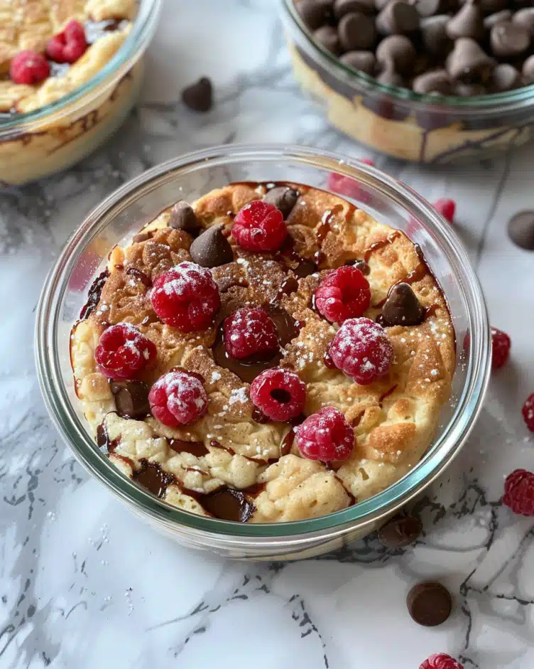 Baked Protein Pancake Bowls – Great for Meal Prep and No Banana Needed!