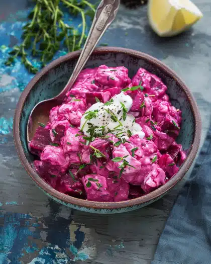 Beetroot Salad Dip With Greek Yogurt (Patzarosalata)