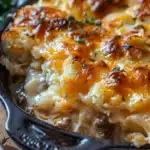 Biscuits & Gravy Hashbrown Casserole