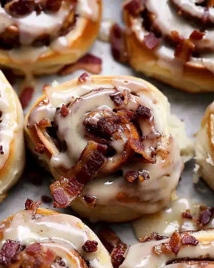 Bourbon Maple Bacon Cinnamon Rolls