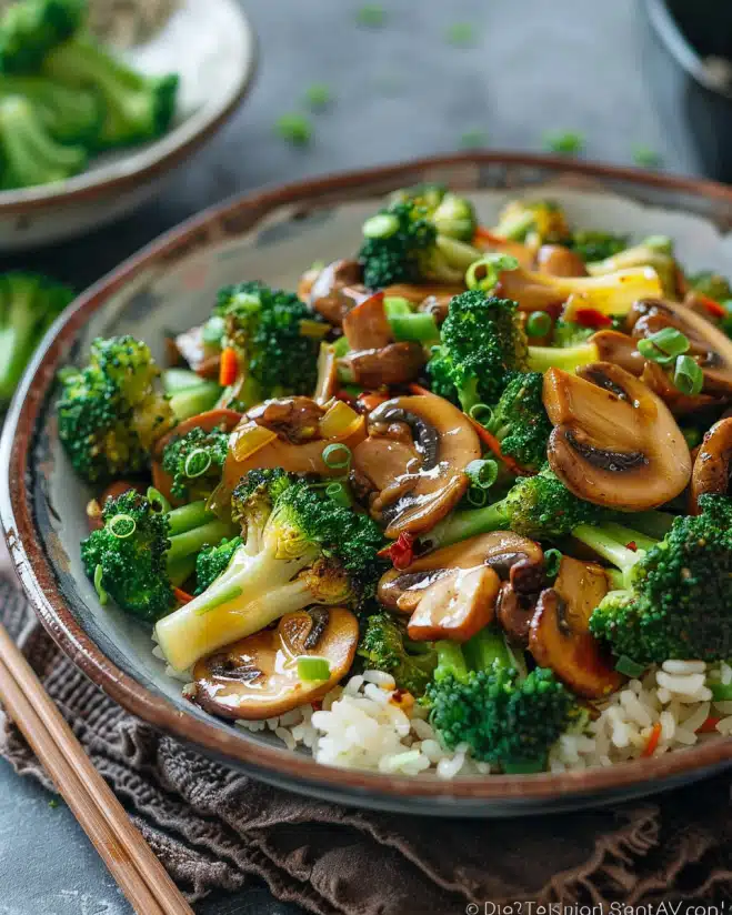 Broccoli and Mushroom Stir Fry