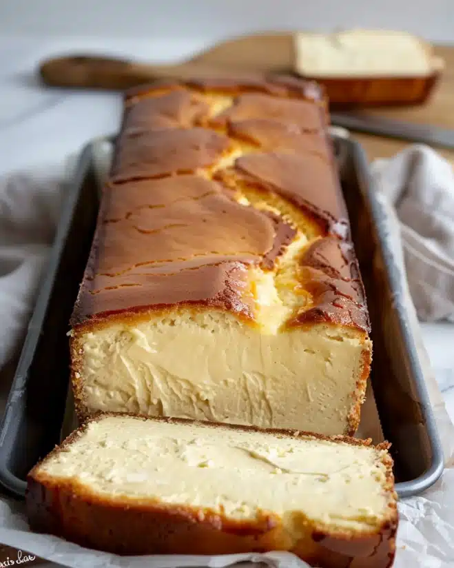 Burnt Basque Cheesecake in a Loaf Pan