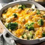 Cheesy Broccoli Chicken and Rice Casserole