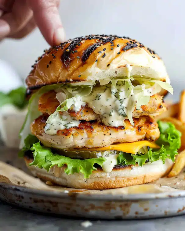 Chicken Caesar Burgers