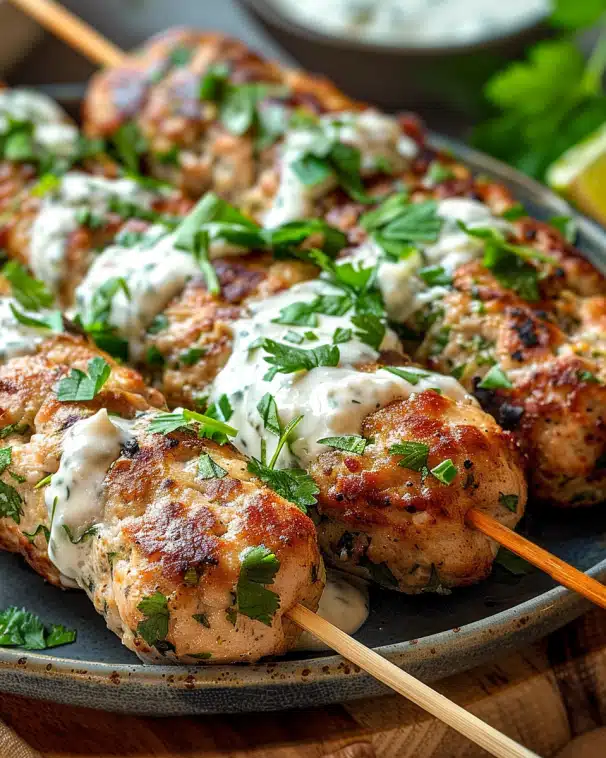 Chicken Kofta with Garlic Yogurt Sauce Recipe