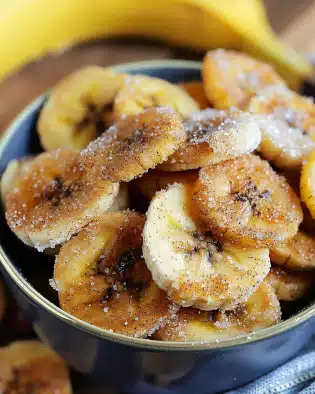 Cinnamon Sugar Air Fryer Banana Chips