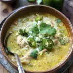 Green Chicken Enchilada Soup - Creamy and Cheesy Recipe