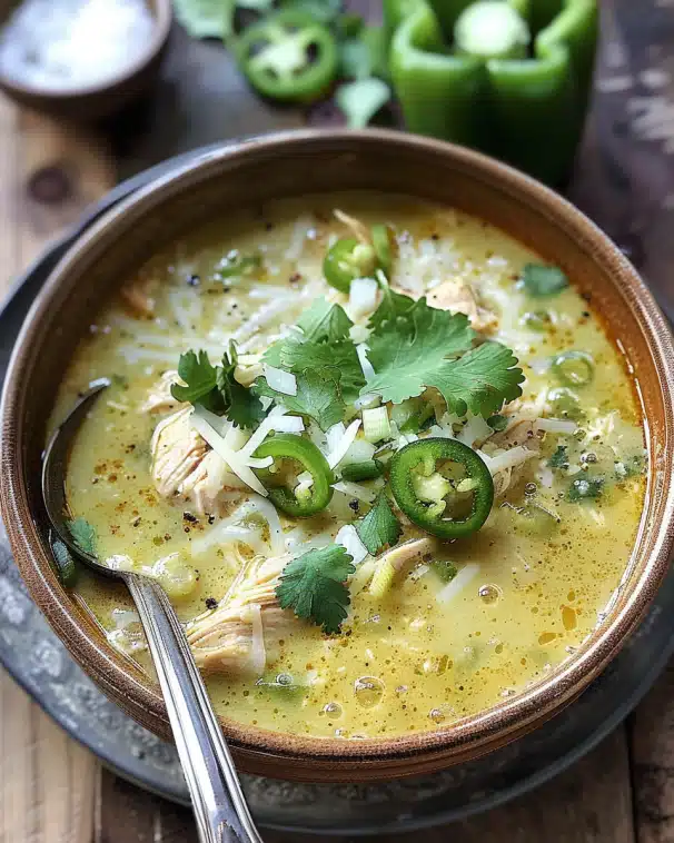Green Chicken Enchilada Soup – Creamy and Cheesy Recipe