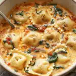 Creamy Tuscan Ravioli Soup