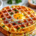 Easy Low Carb Chaffle with Egg and Cheese