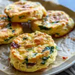 Easy Sun Dried Tomato + Spinach Egg Biscuits
