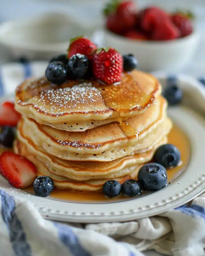 Fluffy Greek Yogurt Pancakes