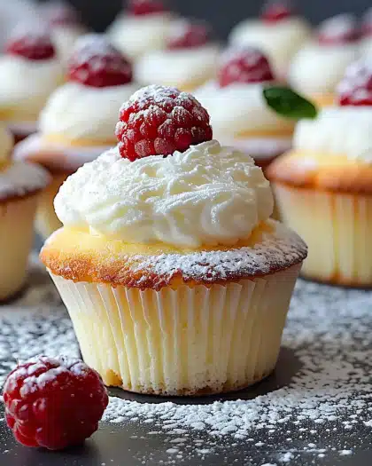 Fluffy Japanese Cotton Cheesecake Cupcakes