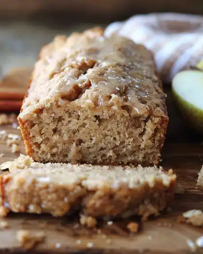 Glazed Apple Cinnamon Oatmeal Bread