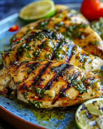 Grilled Salsa Verde Pepper Jack Chicken