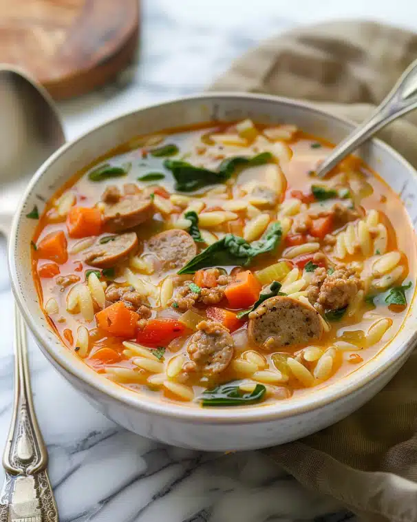 Italian Sausage Orzo Soup