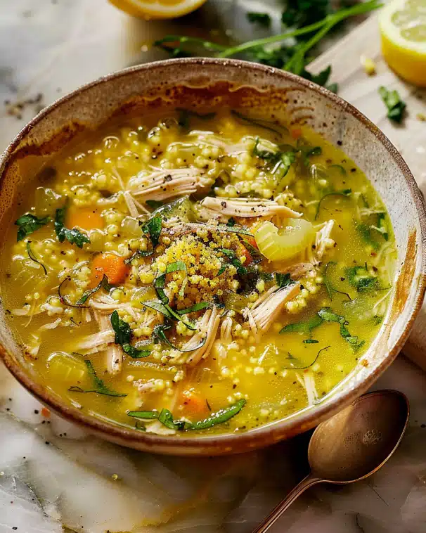 Lemon Chicken Couscous Soup Recipe