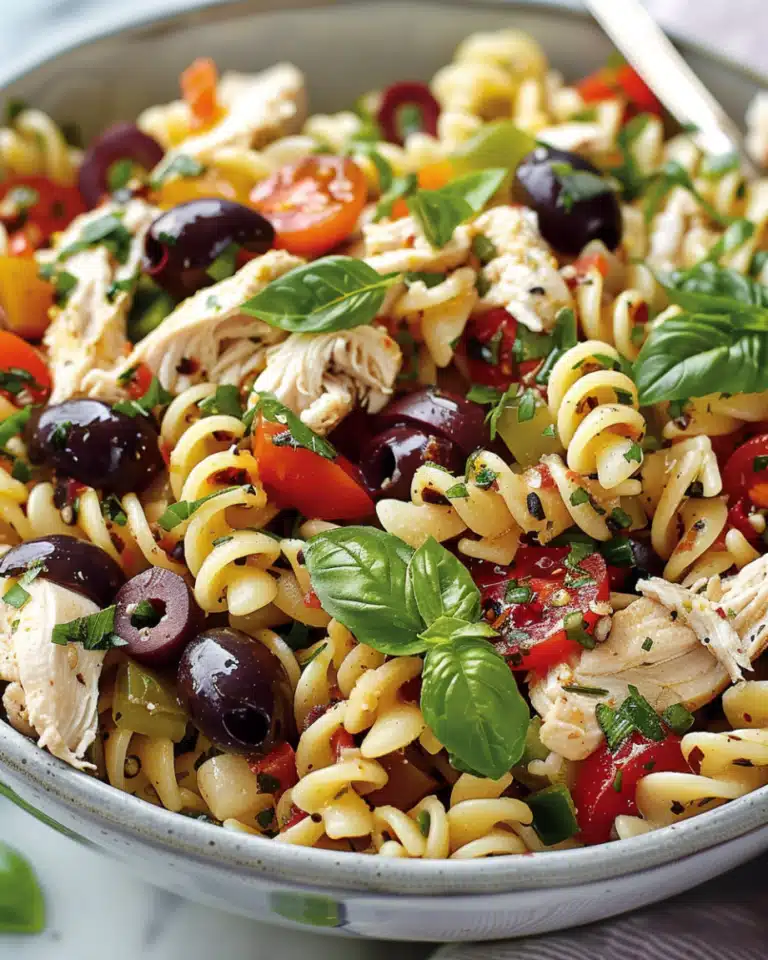 Mediterranean Chicken Pasta Salad