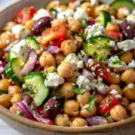 Mediterranean Chickpea Feta Salad