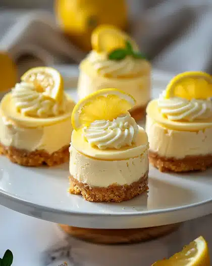 Mini Lemon Cheesecakes