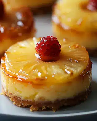 Mini Pineapple Upside-Down Cheesecakes