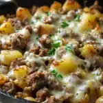 One-Pan Cheesy Meat & Potato Skillet