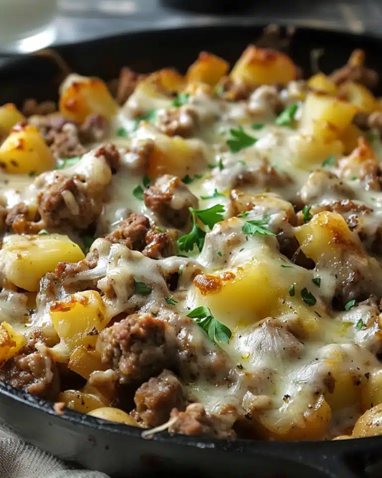 One-Pan Cheesy Meat & Potato Skillet