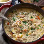Creamy Italian Ground Chicken Soup
