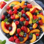 Peach Berry Fruit Salad (Paleo or Vegan!)