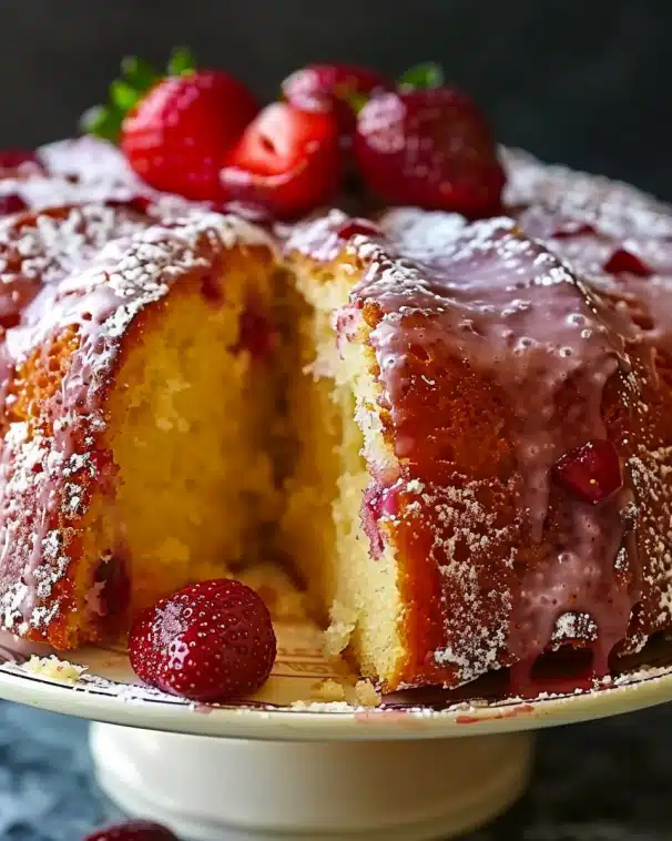 Pineapple Strawberry Pound Cake Recipe