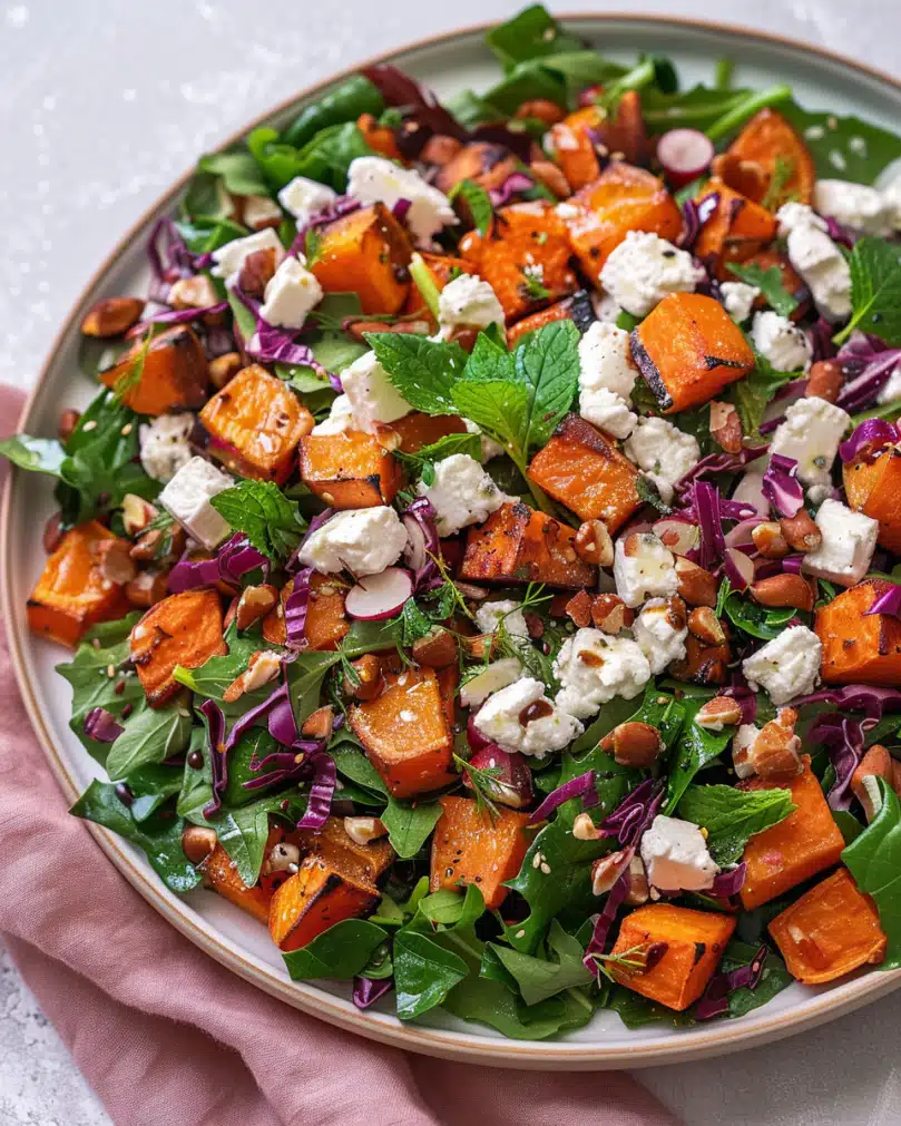 Roast Sweet Potato Goat Cheese Salad Recipe
