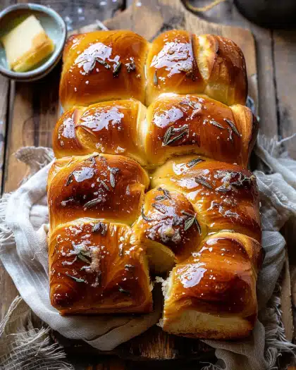 Salted Sage Honey Butter Brioche Rolls