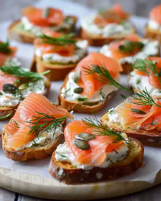 Smoked Salmon Crostini