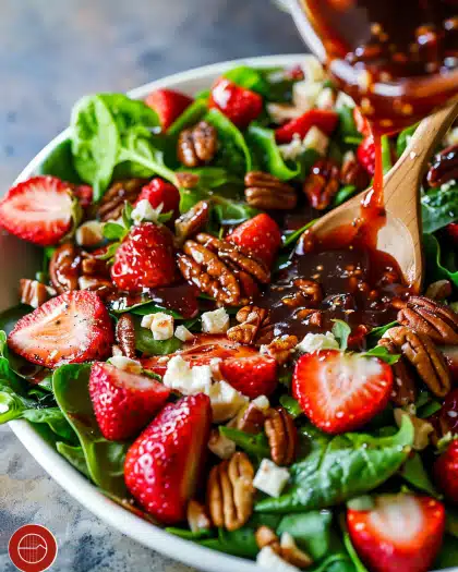 Spinach Strawberry Salad with Pecans Recipe