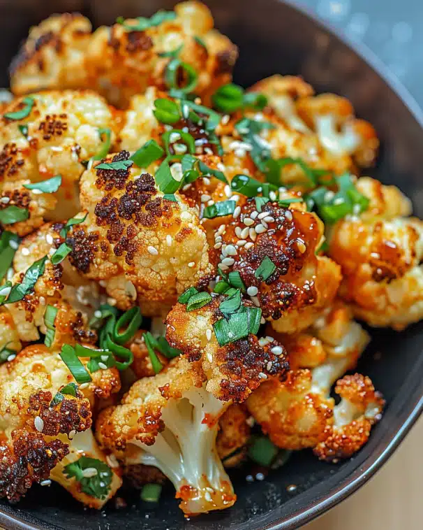 Sweet and Spicy Baked Cauliflower