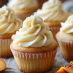 Honey Peach Cream Cheese Cupcakes