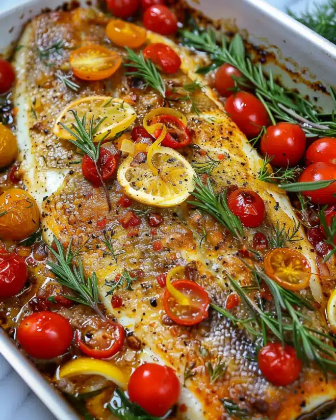 Mediterranean Baked White Fish