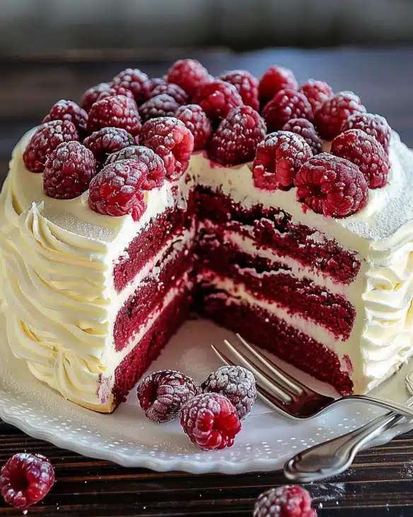 White Chocolate Raspberry Dream Cake