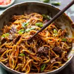 20 Minute Korean Beef Sesame Noodles